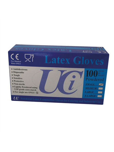 Premium Latex Examination Gloves - 100 Pcs, Powder-Free, Disposable Medical Gloves for Healthcare, Dental & Tattoo Use - Ideal for Doctors, Nurses & Tattoo Artists
