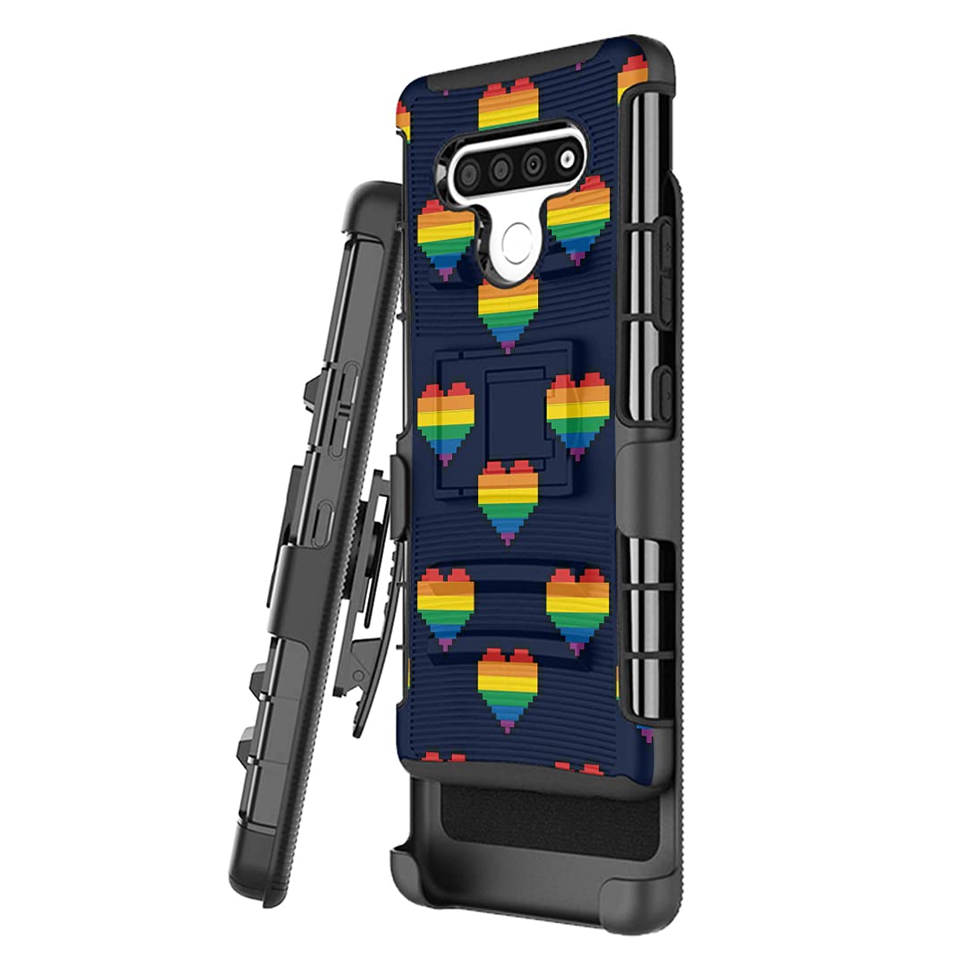 Military Shockproof LG K51 Case with Kickstand & Belt Clip - Heavy Duty Protection for Work & Outdoor