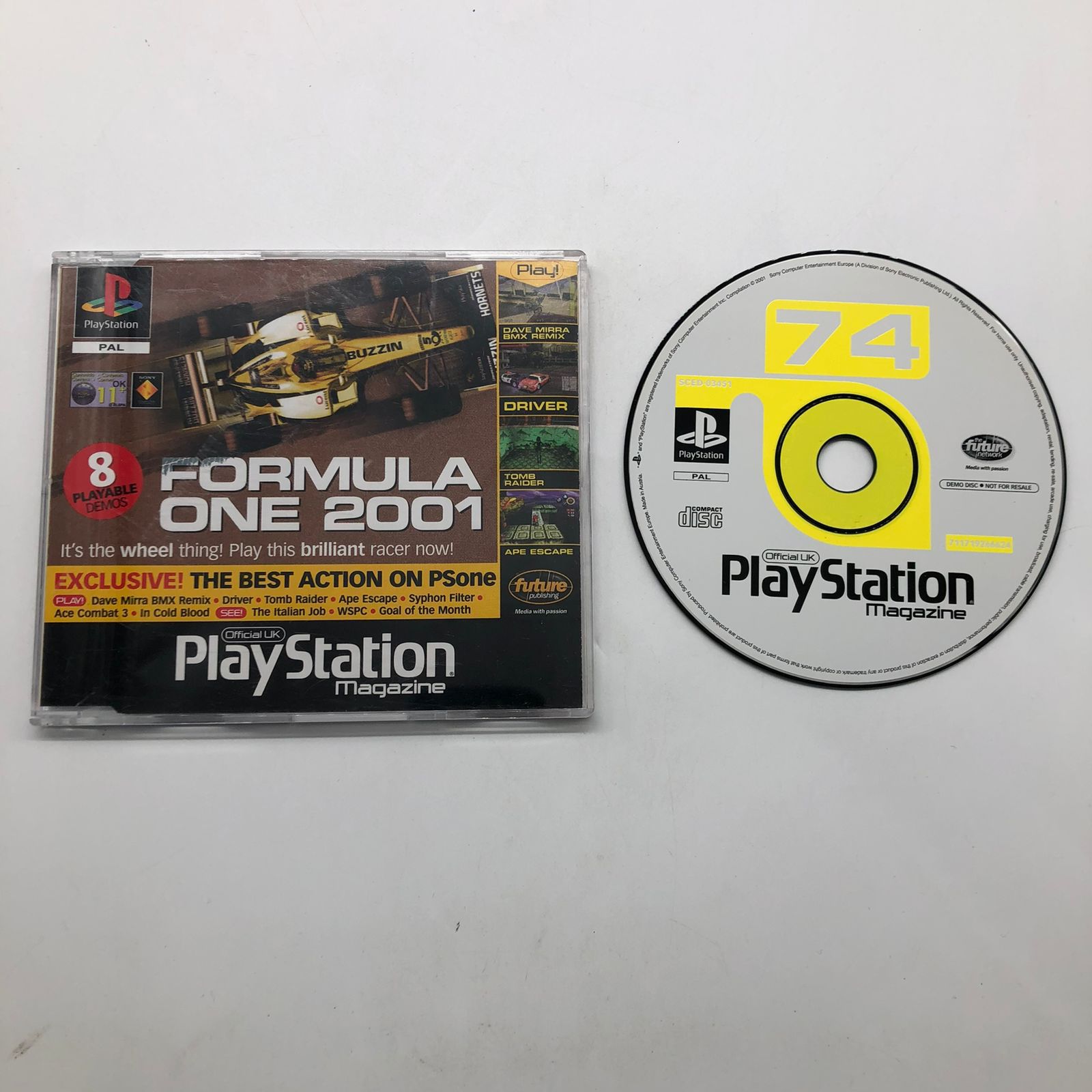 Formula One 2001 Official UK Playstation Magazine Demo Disc 74 for Sony PS1 Playstation 1 PAL - Racing Game Demo for Classic Gaming & Retro Collectors