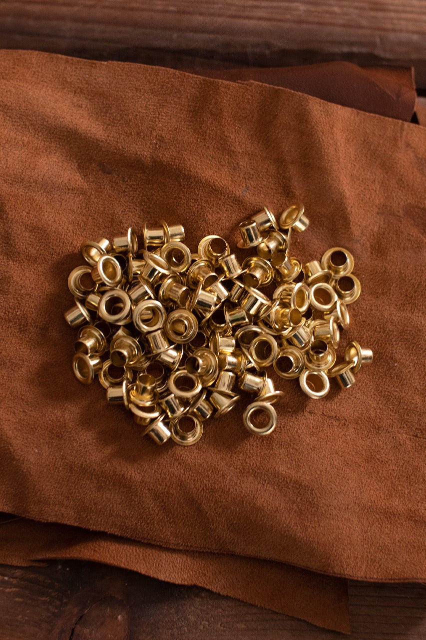 6.7mm Eyelet Shaft with 6.4mm Length & 11.5mm U-Shape - Durable Iron/Brass Fastener for Leather Craft, Belt Making & DIY Projects