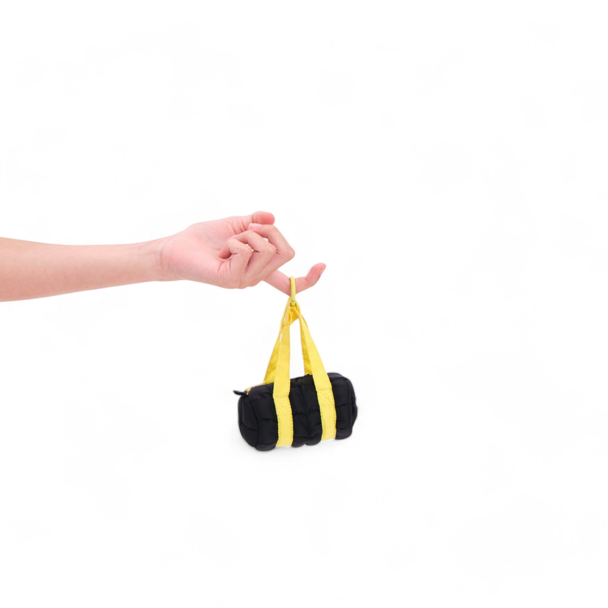 Mini Boba Keychain Duffle Bag - Midnight Black - Perfect for Travel, Gym & Everyday Use