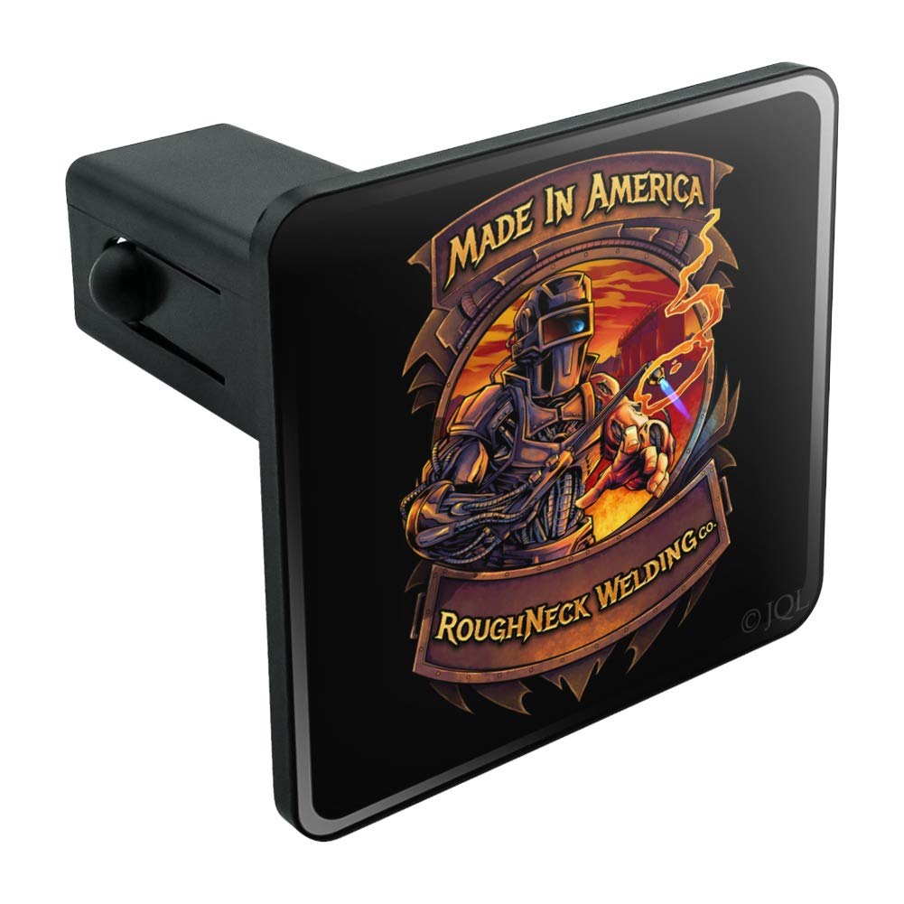 American-Made Welding Welder Tow Trailer Hitch Cover Plug Insert - Durable & Custom Graphics for Trucks, Trailers & RVs - Perfect for Road Trips, Camping & Off-Road Adventures