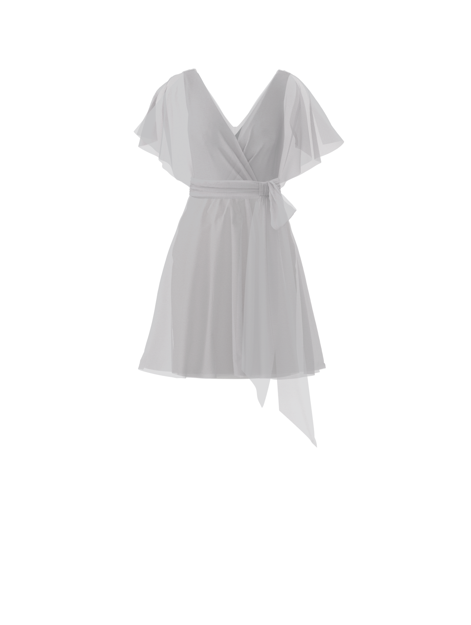 Ava Bodice, Carla Skirt & Sash Belt in Platinum - Perfect for Weddings, Prom & Formal Events