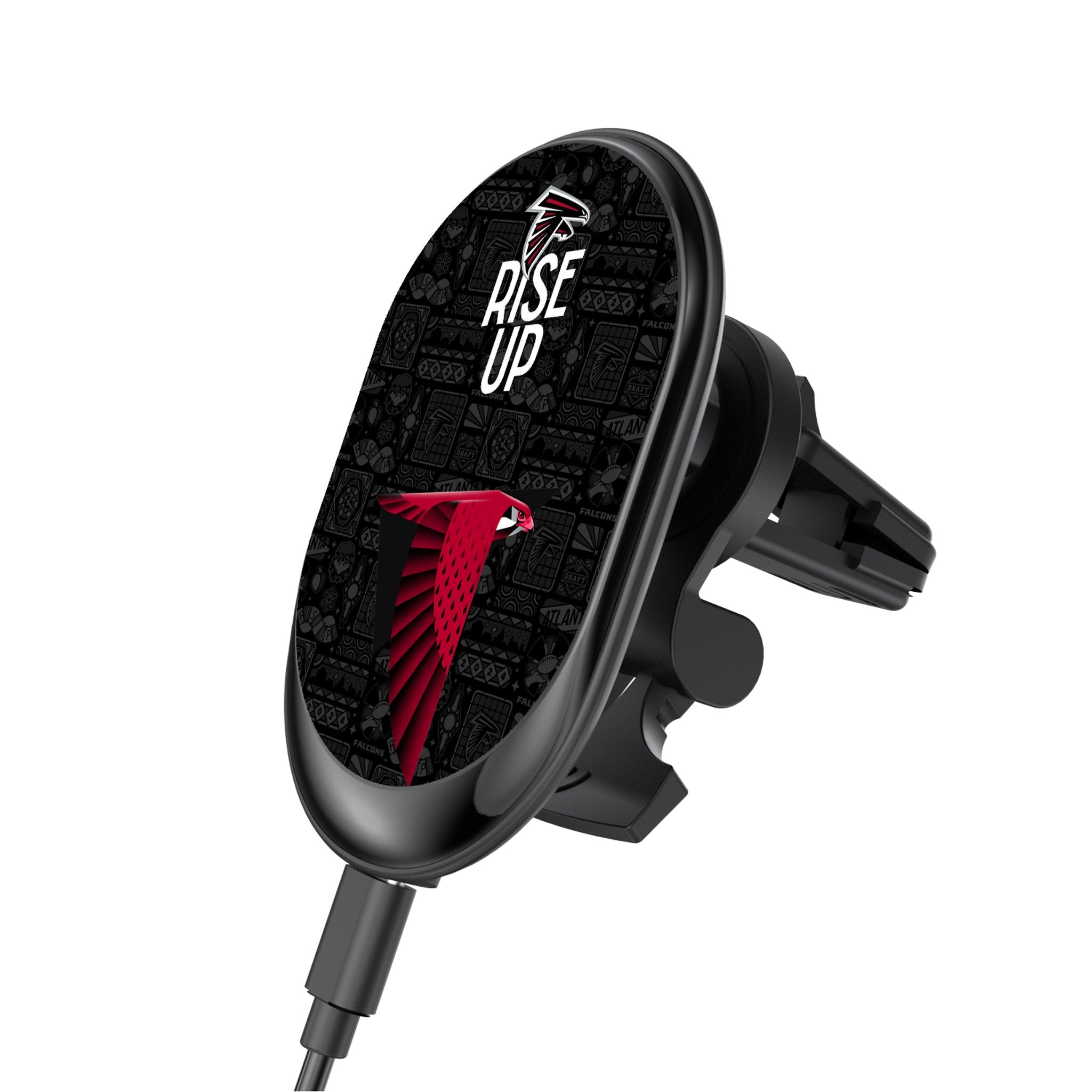 Atlanta Falcons 2024 Limited Edition Wireless Car Charger - Fast Qi Charging Phone Mount for iPhone & Android - Perfect for Falcons Fans & Game Day Commutes