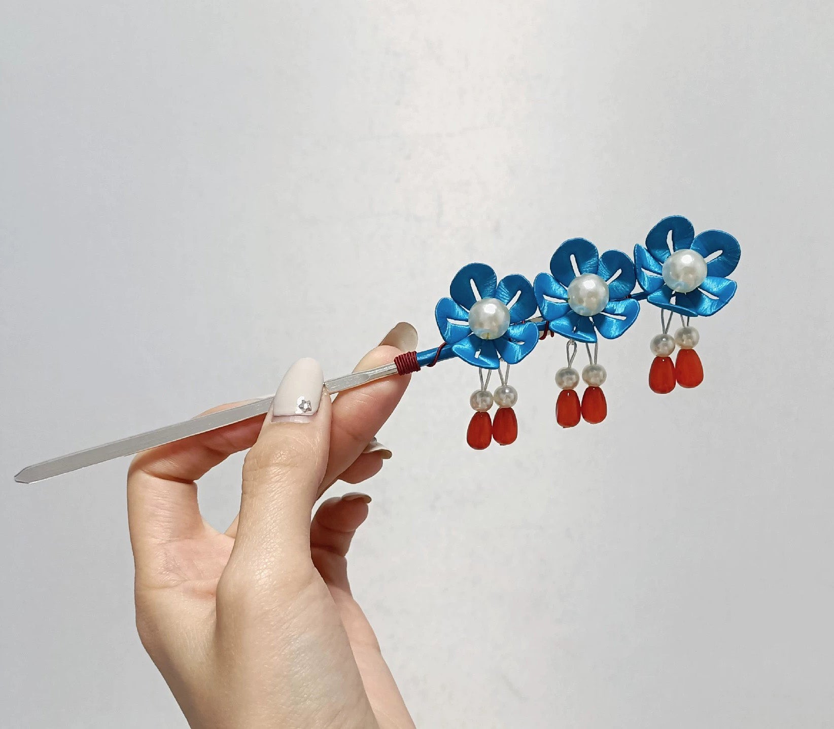 Exquisite Handmade Silk Hairpin - Custom Hair Accessory for Women (Chanhua) | Perfect for Weddings, Parties, and Traditional Chinese Fashion