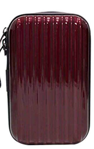 Premium Travel Crossbody Bag for Women & Men - Durable Hardcase Weekender Carry On Bag with Travel Size Toiletries Organizer (Burgundy) - Perfect for Airplane, Business Trips & Weekend Getaways
