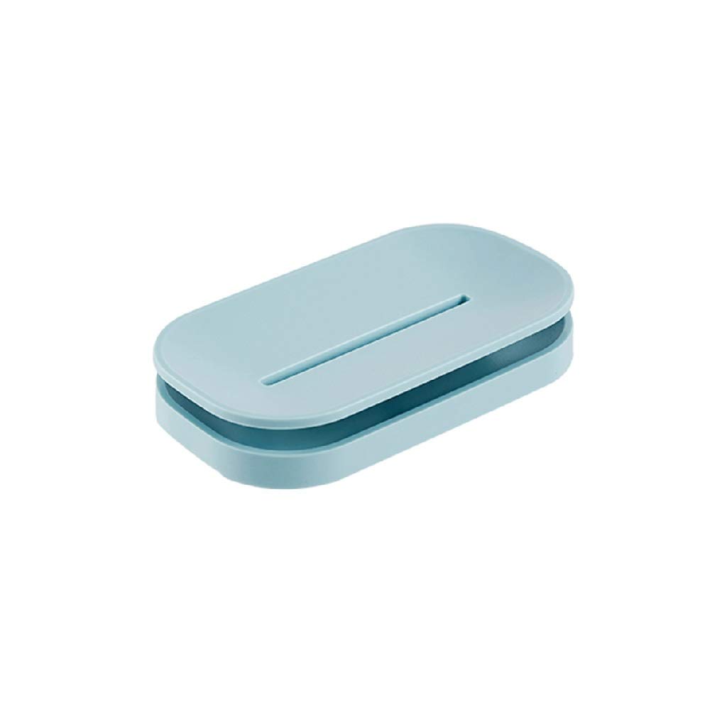 WSSBK Self-Draining Soap Dish Holder for Shower & Bathroom - Bar Soap Tray with Sponge Storage, Easy to Clean & Keep Dry (Blue) - Perfect for Bathroom Organization & Shower Accessories