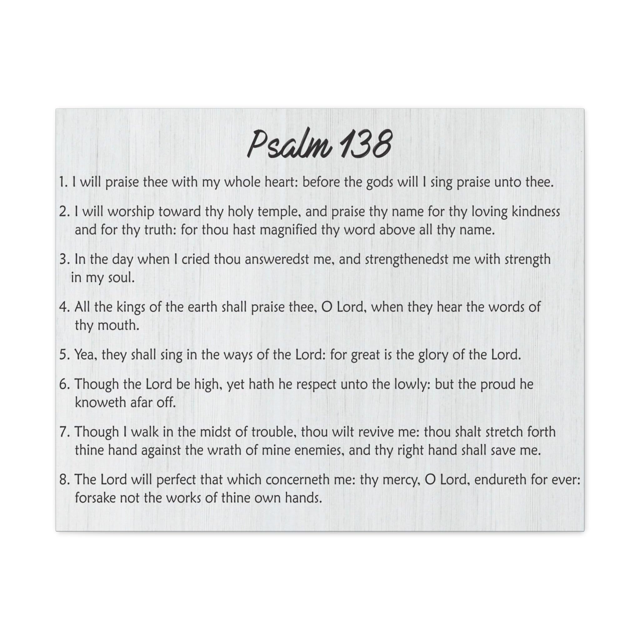 Bible Art Psalm 138 Landscape Canvas Print - Christian Home Decor & Spiritual Gift for Worship, Prayer Rooms, Church Offices - Express Your Love with Scripture Wall Art