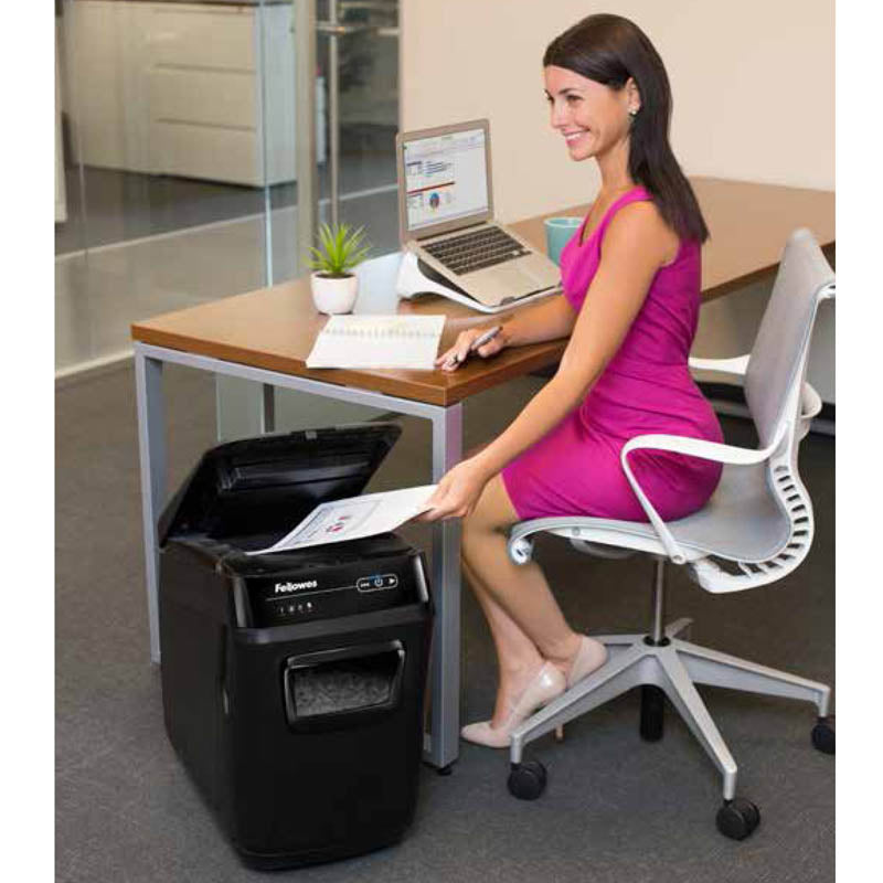 Automax 200c Auto Feed Medium Duty Cross Cut Paper Shredder - 200 Sheet Capacity for Office & Home Use | Secure Document Destruction for Confidential Files