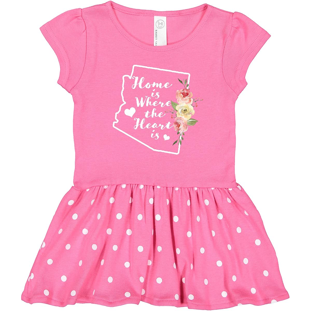 Inktastic Arizona Home is Where The Heart is Watercolor Print Toddler Dress - Cute Outfit for Girls, Birthday Gift, Family Photos & Casual Wear