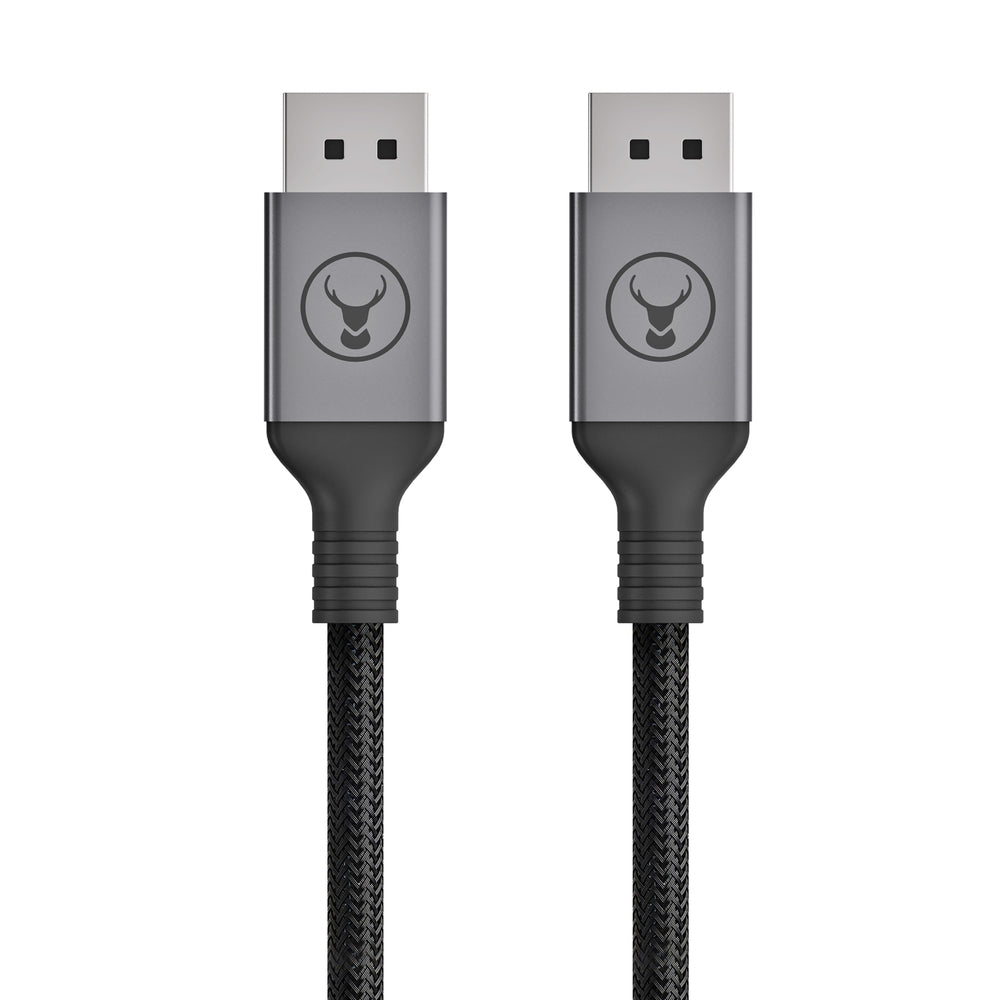 Bonelk DisplayPort to DisplayPort Cable 6.6ft, 4K@60Hz, Gold Plated Connectors, High Speed 21.6Gbps, Braided Nylon, for Gaming PC, Monitor, Laptop, Home Theater Setup - Durable Black DP Cable