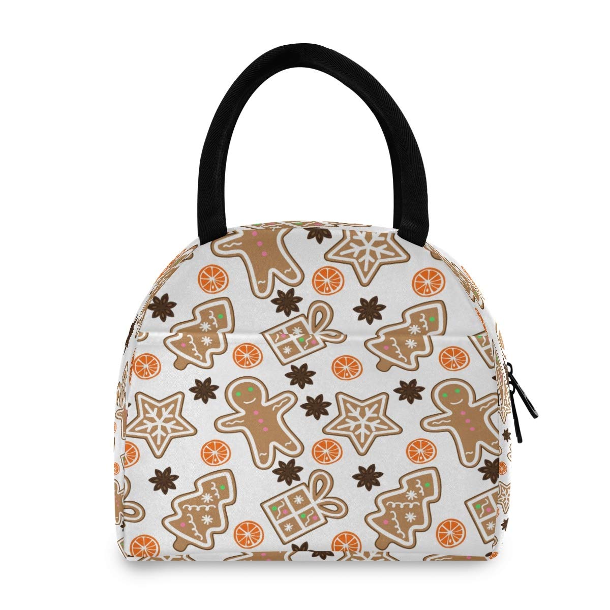 Christmas Cookies Dessert Insulated Lunch Box - Portable Cooler Bag for Women & Adults, Perfect for Office, School, Picnics & Holiday Parties