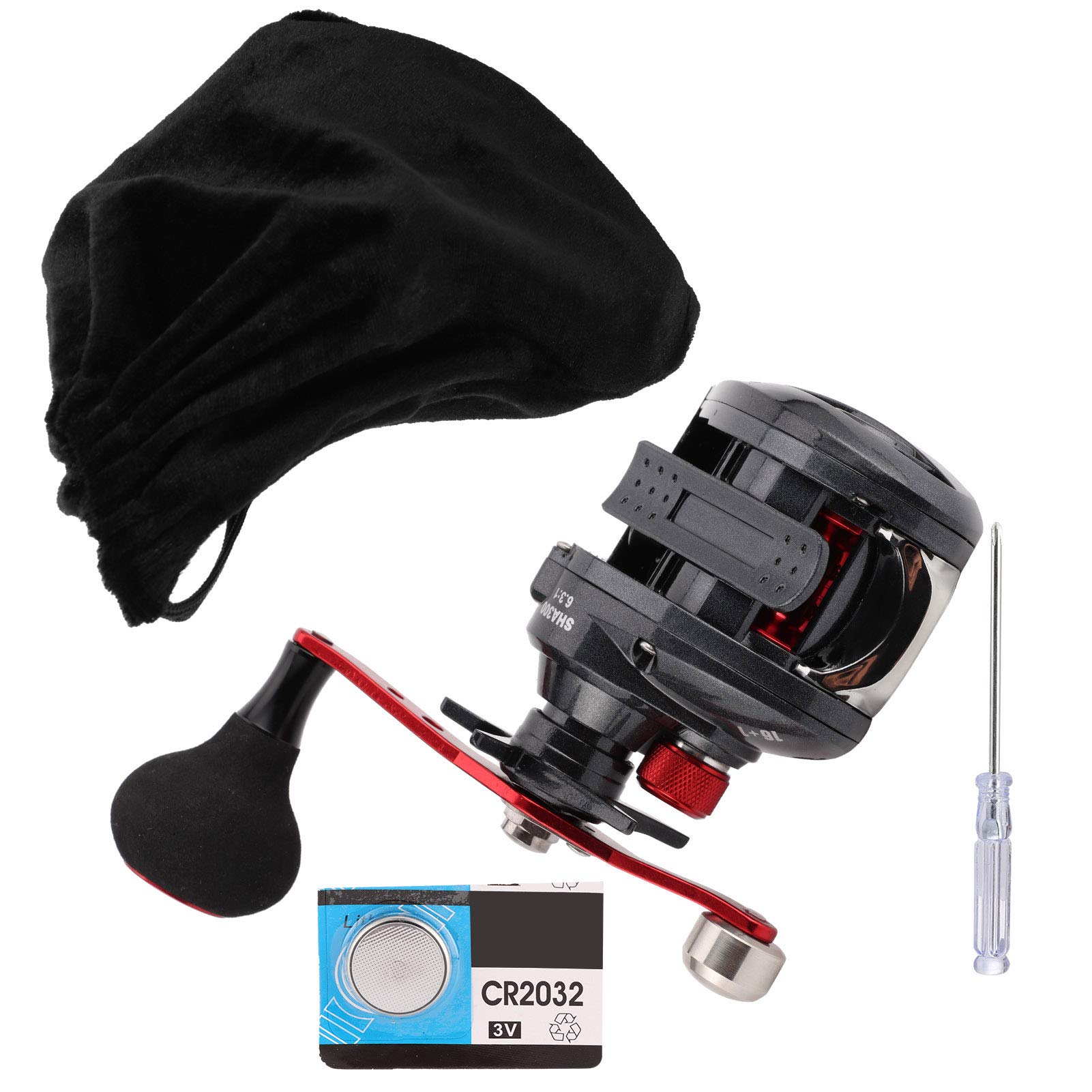 Rosvola Metal Fishing Reel with LCD Display Screen - High Performance Saltwater & Freshwater Spinning Reel for Lake, River, Ocean Fishing - Perfect for Bass, Trout, Salmon Fishing Accessories
