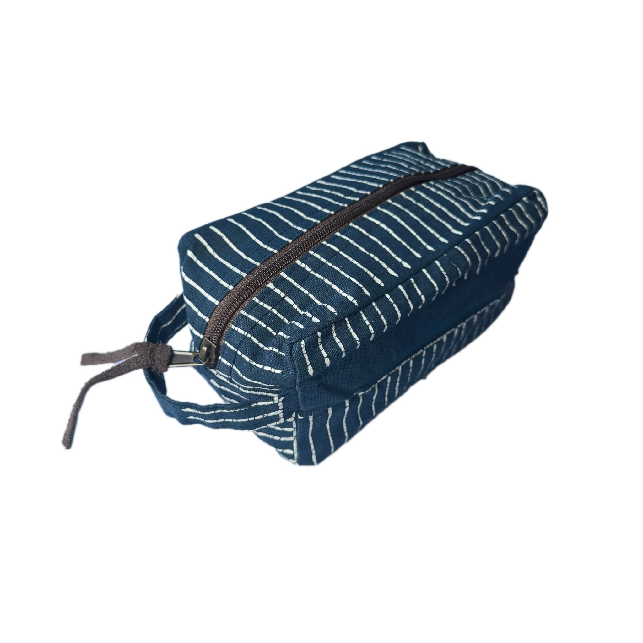 Handmade Tribal Indigo Blue Cloth Travel Pouch - Waterproof & Durable for Passport, Cash & Essentials | Perfect for Vacation, Hiking & Daily Commute