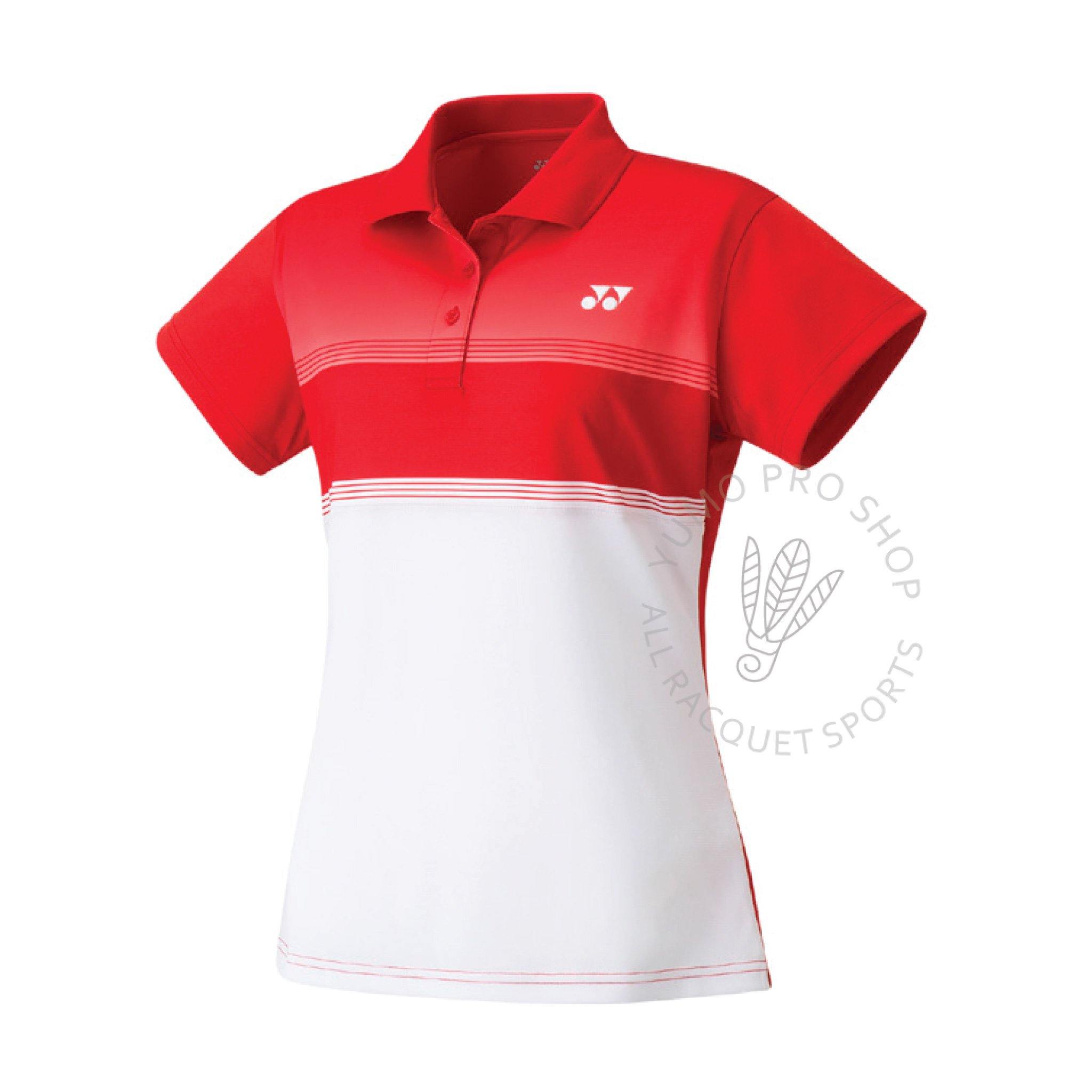 Yonex YW0019 Women's Performance Polo Shirt - Breathable Quick-Dry Tennis & Golf Shirt [Red] - Perfect for Sports, Workouts & Casual Wear