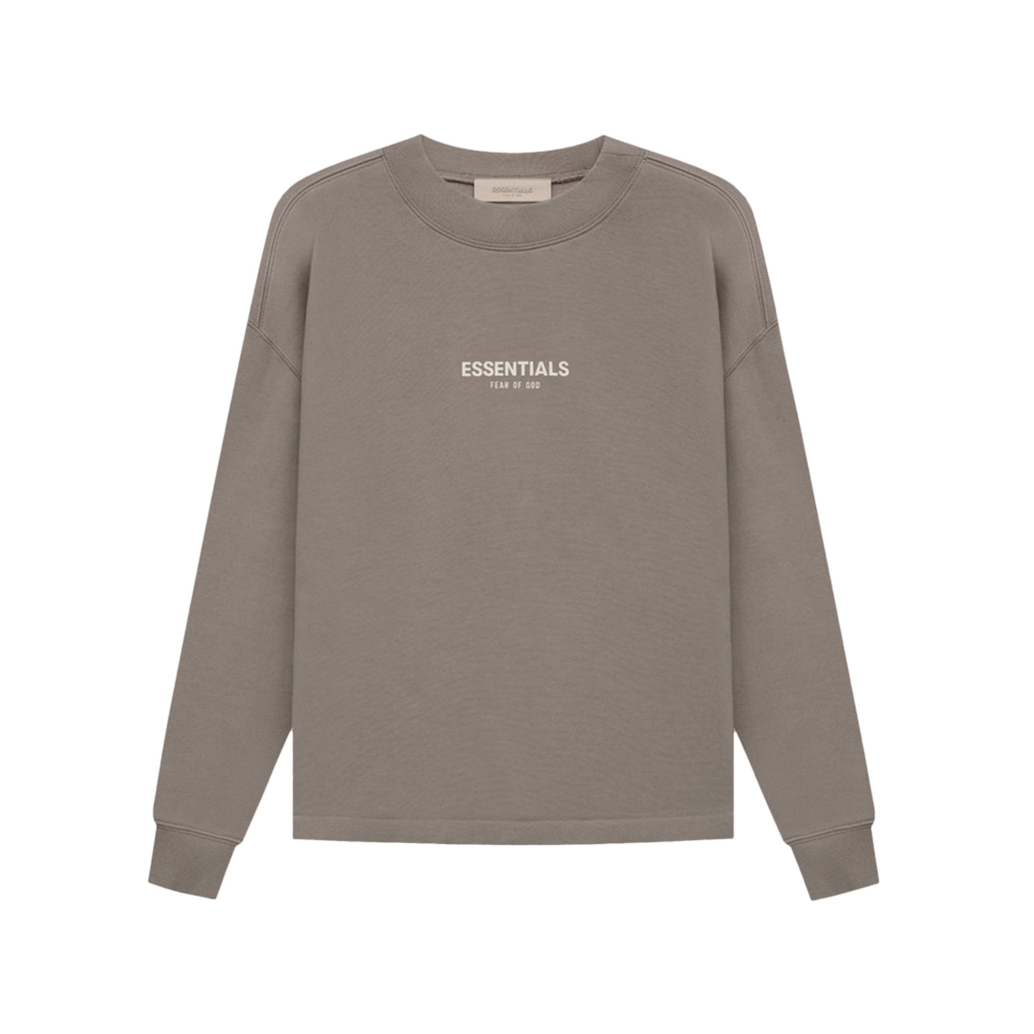 Fear of God Essentials Relaxed Fit Crewneck Sweatshirt - Desert Taupe for Men | Casual Streetwear & Loungewear | Perfect for Everyday Wear and Layering