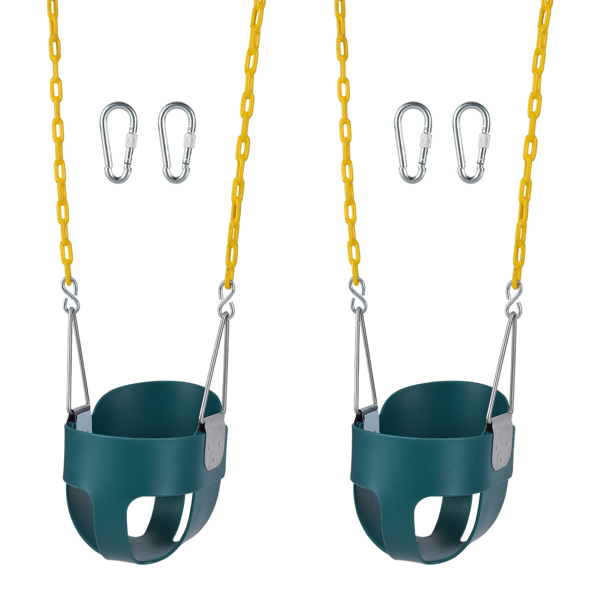 High Back Full Bucket Toddler Swing Seat 2-Pack with 66