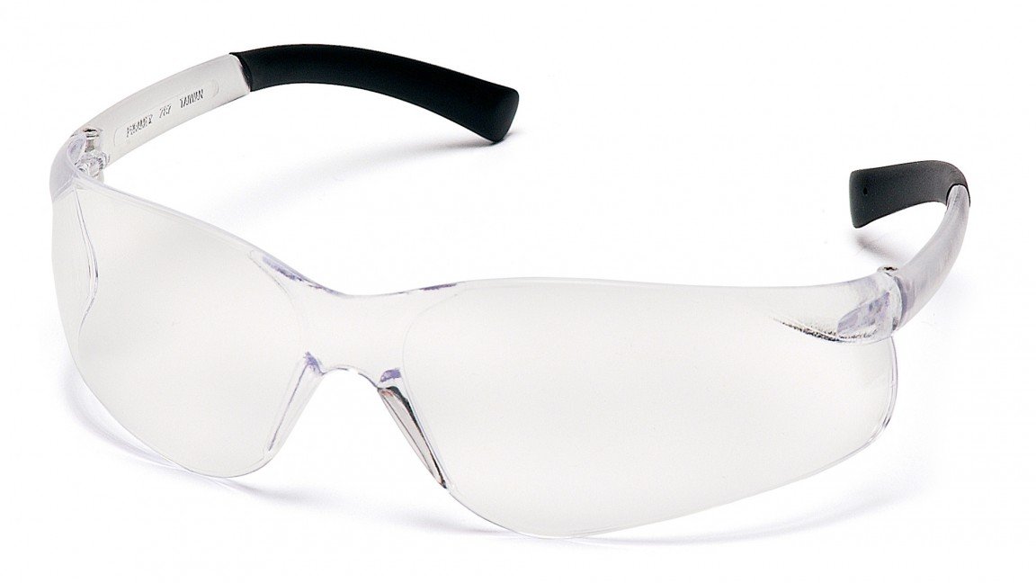 Pyramex S2510S Ztek Clear Frame Safety Glasses with Clear Lens - 300 Pair Bulk Pack for Industrial, Construction, and Laboratory Use