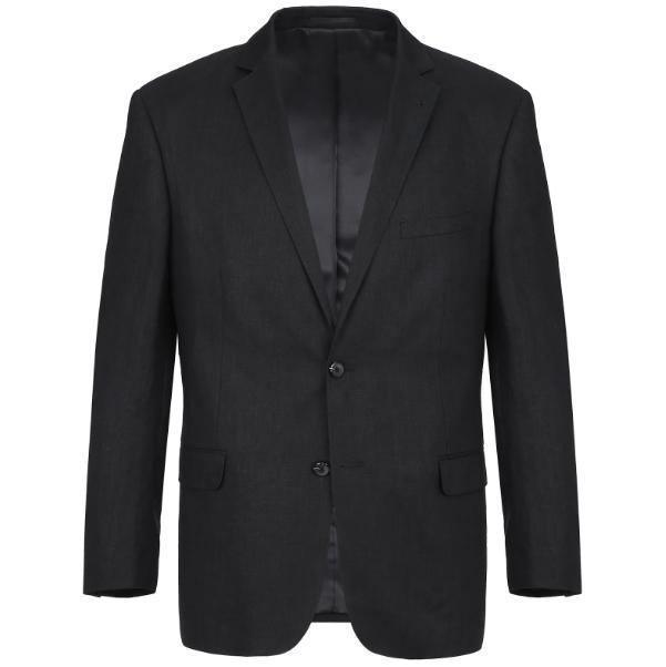Premium Men's Black 2-Piece Linen Suit - Breathable Summer Business & Wedding Attire for Formal Occasions