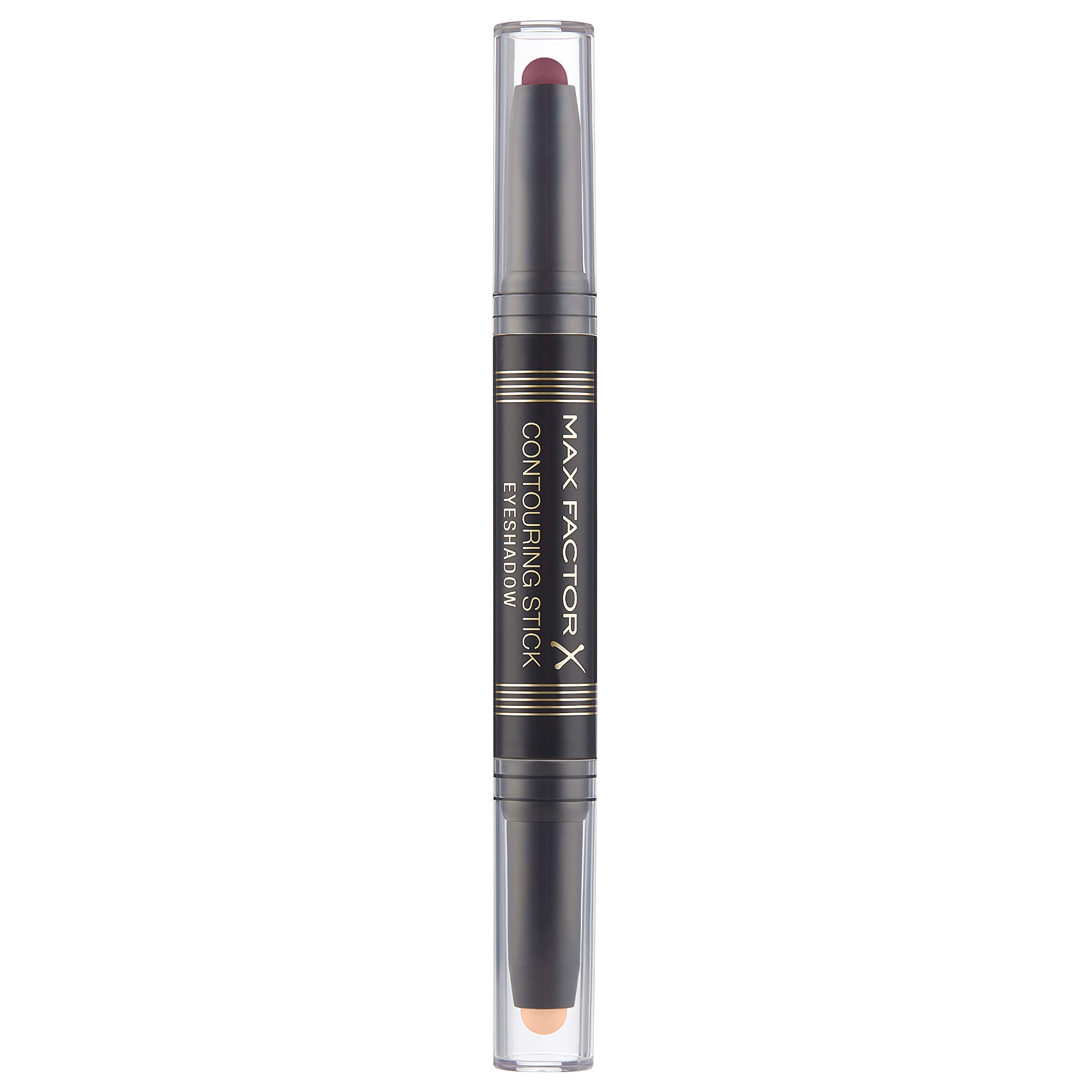 Max Factor Contouring Stick Eyeshadow - Double Ended Eye Shadow Stick in Burgundy & Pink Sand - Easy Blendable Cream Eyeshadow for Day & Night Makeup Looks