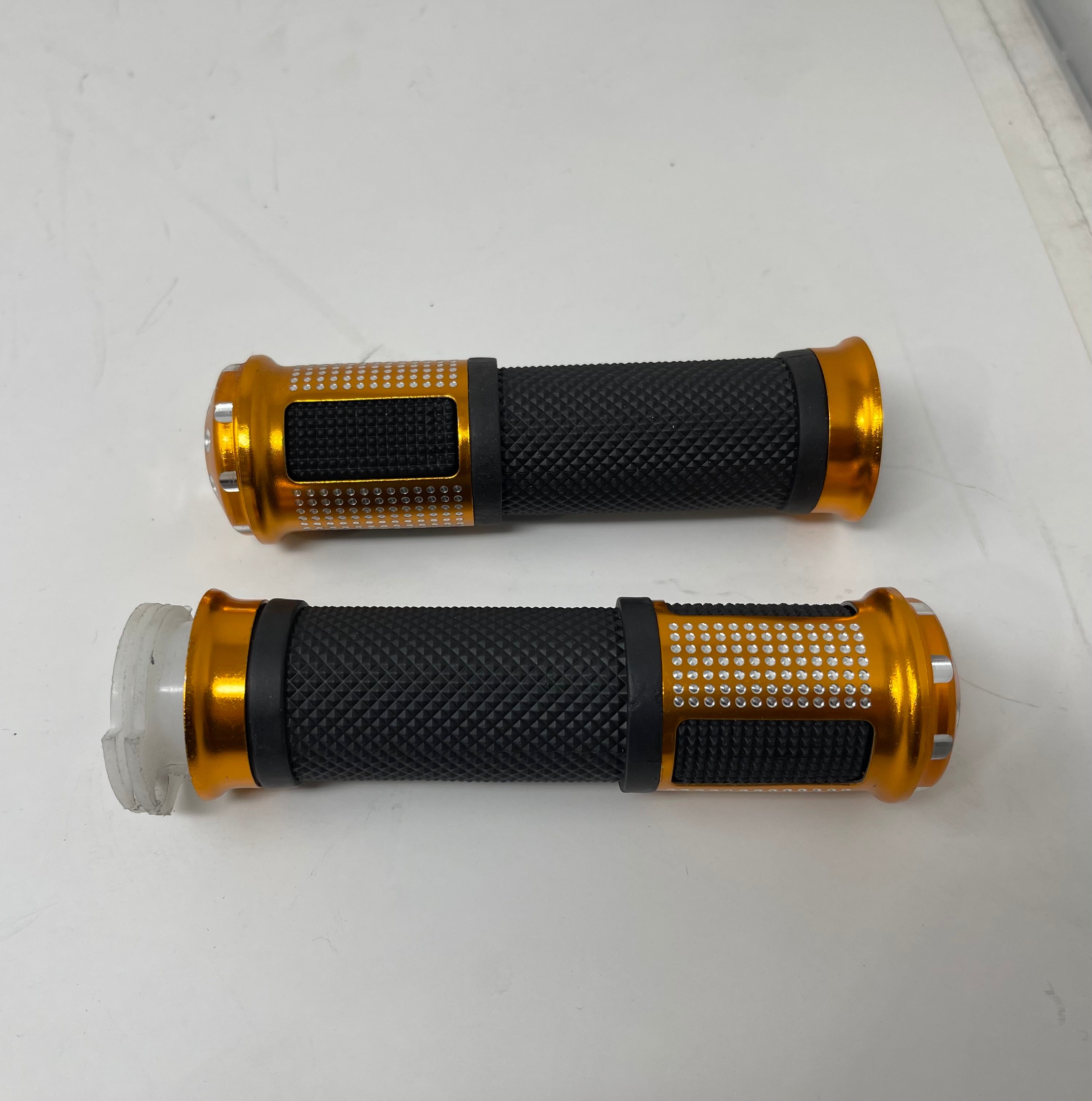 X18 50cc GY6 Motorcycle Replacement Handgrips - Left & Right Side Copper Color (Part #10020055 & 10020056) | Perfect for Scooter Repair, Customization & Comfort Upgrade