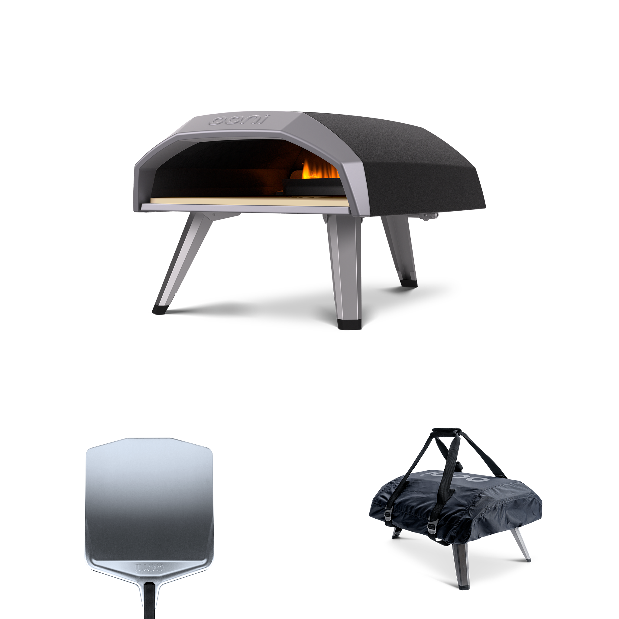 Ooni Koda 12 Gas Pizza Oven Essentials Bundle - Portable Outdoor Pizza Maker for Backyard, Camping & Tailgating - Perfect for Home Chefs & Pizza Lovers