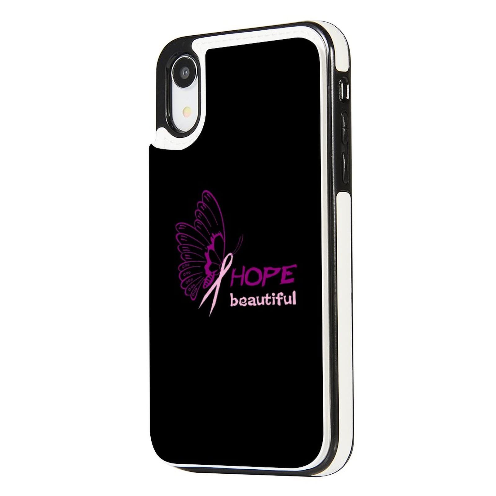 Pink Ribbon Butterfly Wallet Phone Case for iPhone XR - Breast Cancer Awareness Flip Cover with Card Holder & Purse | Perfect for Charity Events, Daily Use & Gift Giving