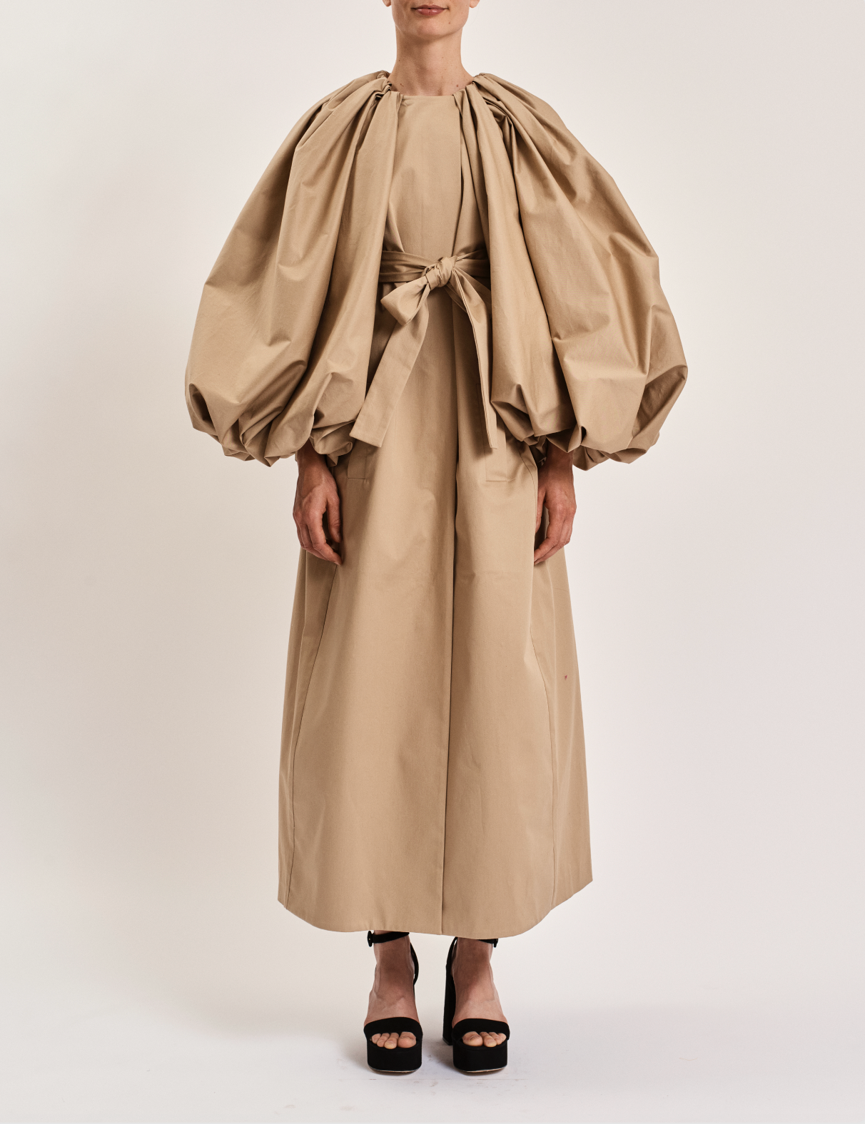 Khaki Cotton Cape Coat for Women - Stylish Outerwear for Fall & Winter | Perfect for Casual Outings, Office Wear & Travel