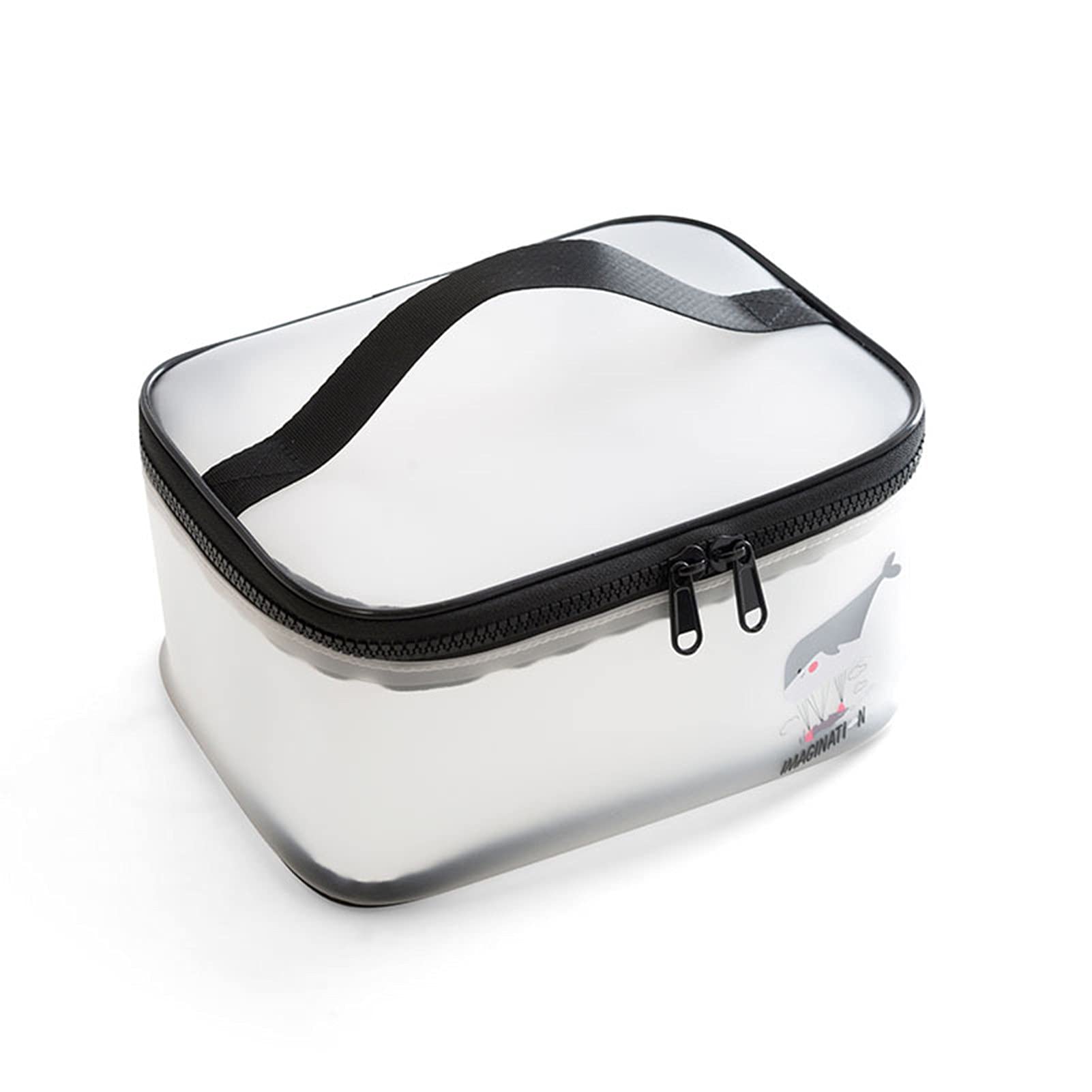Grey990 Reusable Waterproof TPU Makeup Storage Bags - Large Cosmetic Organizer for Brushes & Travel Essentials | Perfect for Daily Use, Travel & Home Organization