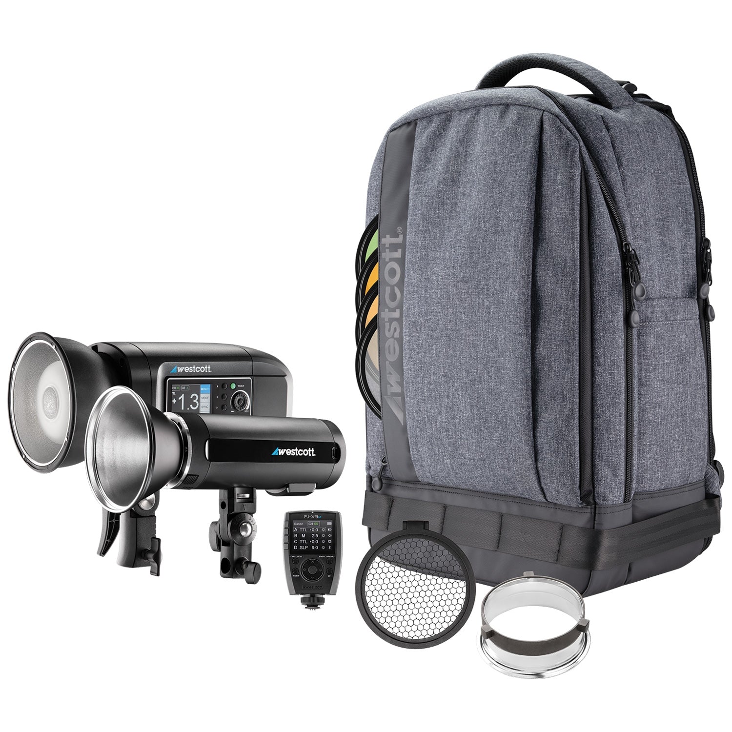 FJ Wireless 2 Light Portable Portrait Flash Kit - Professional Photography Lighting for Studio, Outdoor & Event Photography | Compatible with DSLR & Mirrorless Cameras