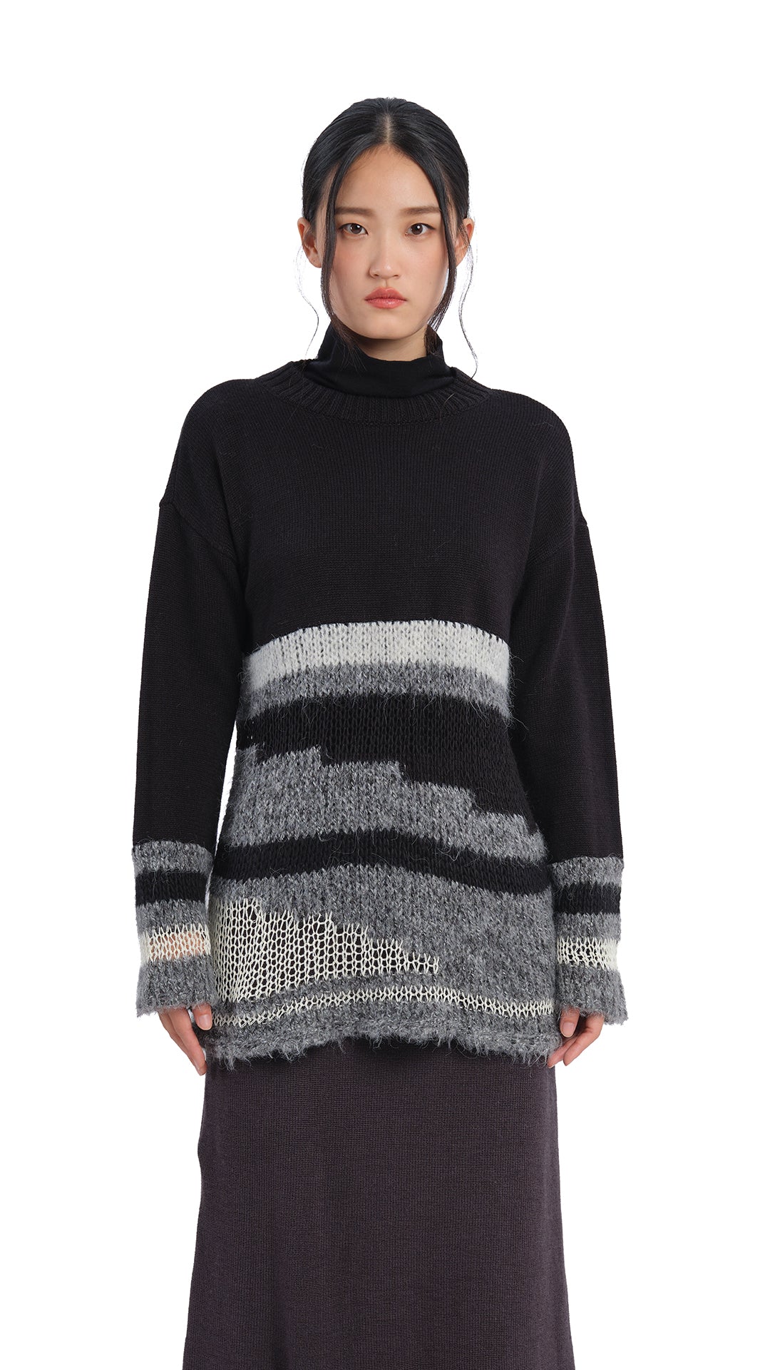 Soft & Cozy Mix Yarn Sweater for Women - Trendy Knit Pullover for Fall & Winter | Perfect for Casual Outfits, Office Wear & Holiday Gatherings