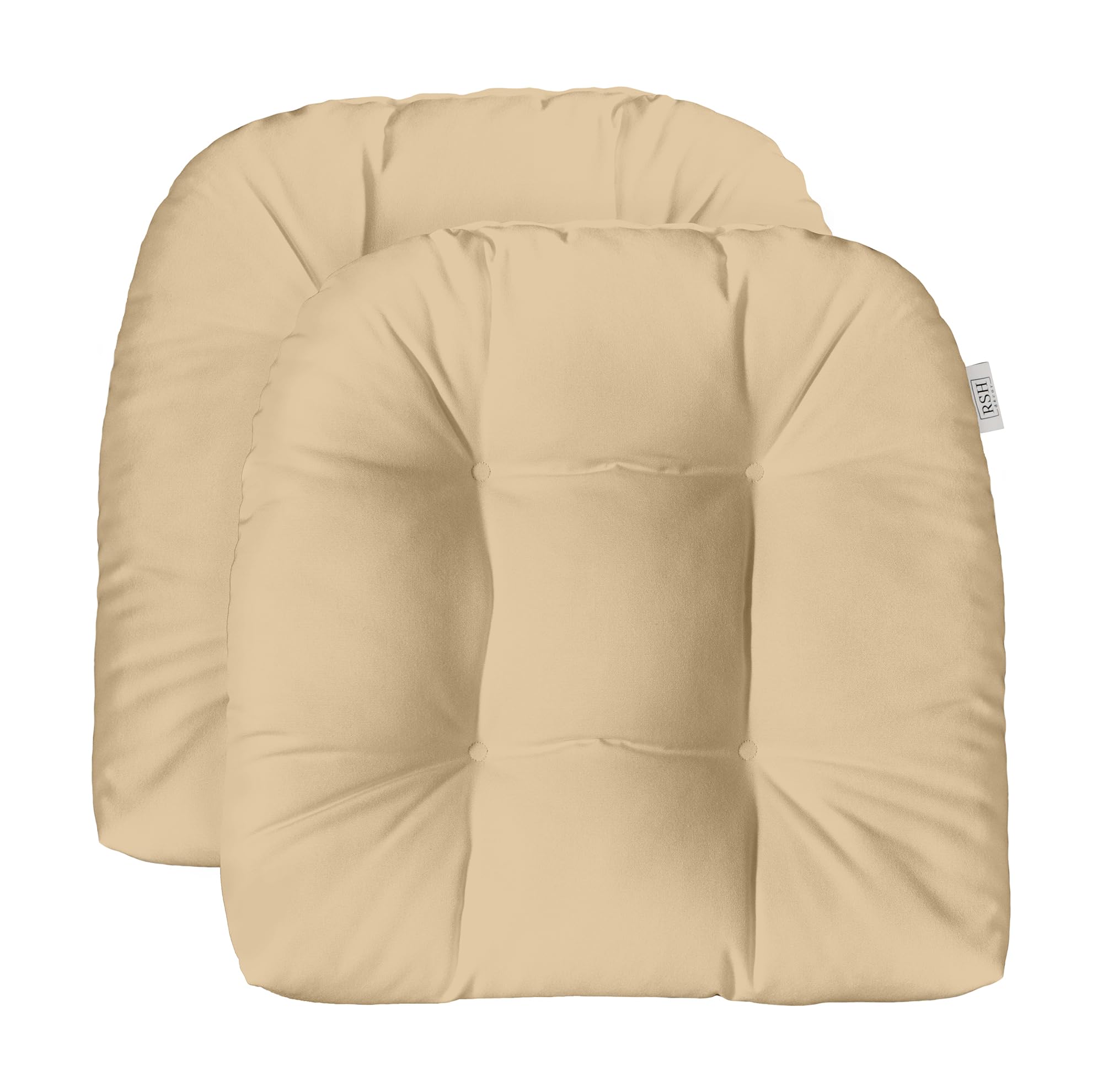 RSH DECOR: 2-Pack Tufted U-Shape Wicker Seat Cushions 22