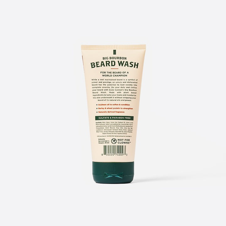 Premium Bourbon Beard Wash for Men - Natural & Hydrating Beard Cleanser - Perfect for Daily Grooming & Styling