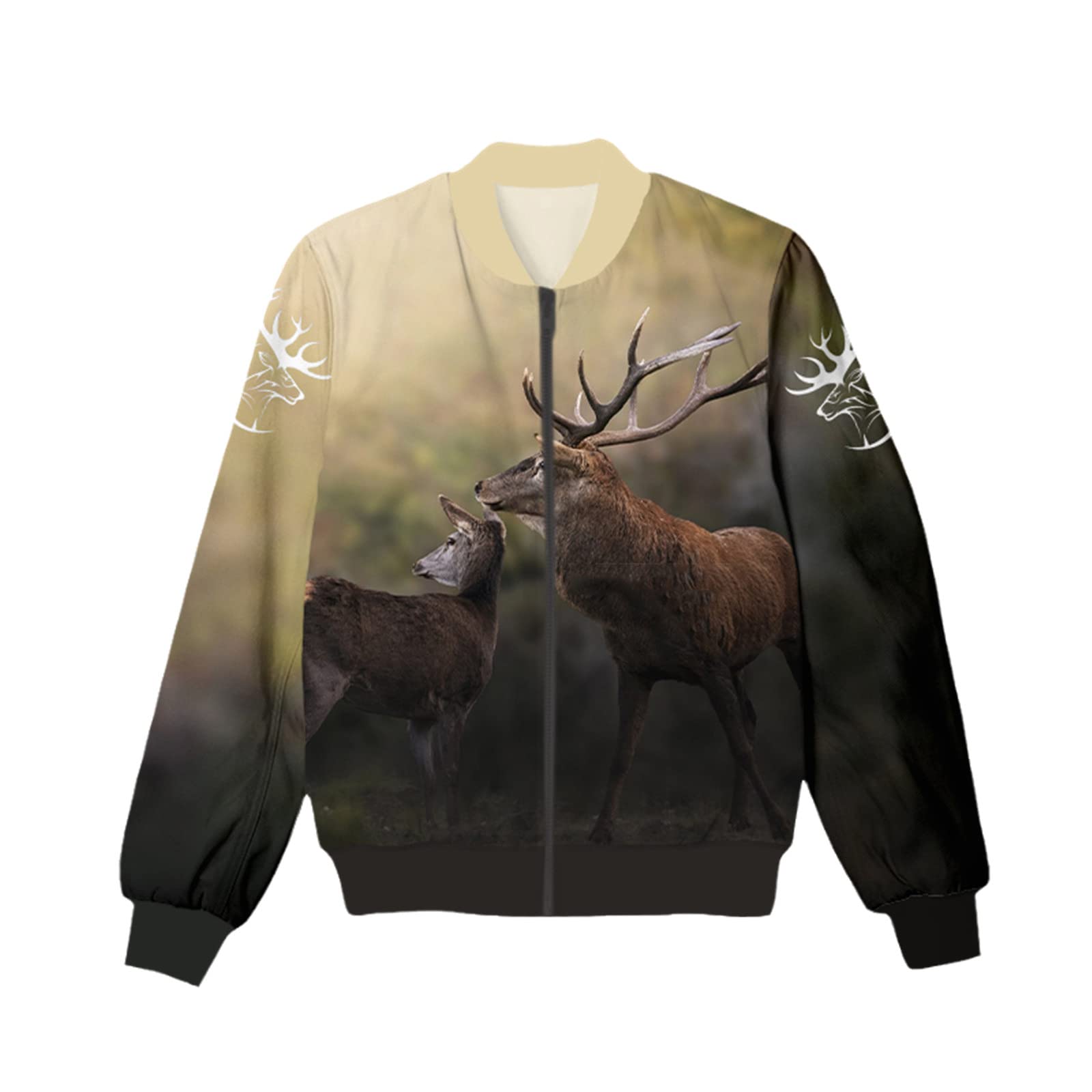 3D Print Hunting Sweatshirt for Men - Spring/Fall Athletic Windbreaker Jacket with Full Zip - Outdoor, Golf & Casual Wear | Perfect for Hunting, Hiking, Golfing & Everyday Use