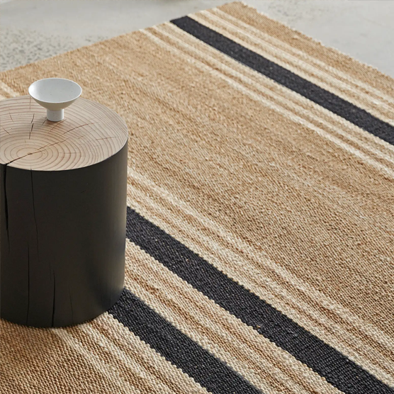 Syracuse Natural Jute Floor Rug 200cm x 300cm (6.5ft x 9.8ft) - Eco-Friendly Handwoven Living Room Rug for Boho Home Decor