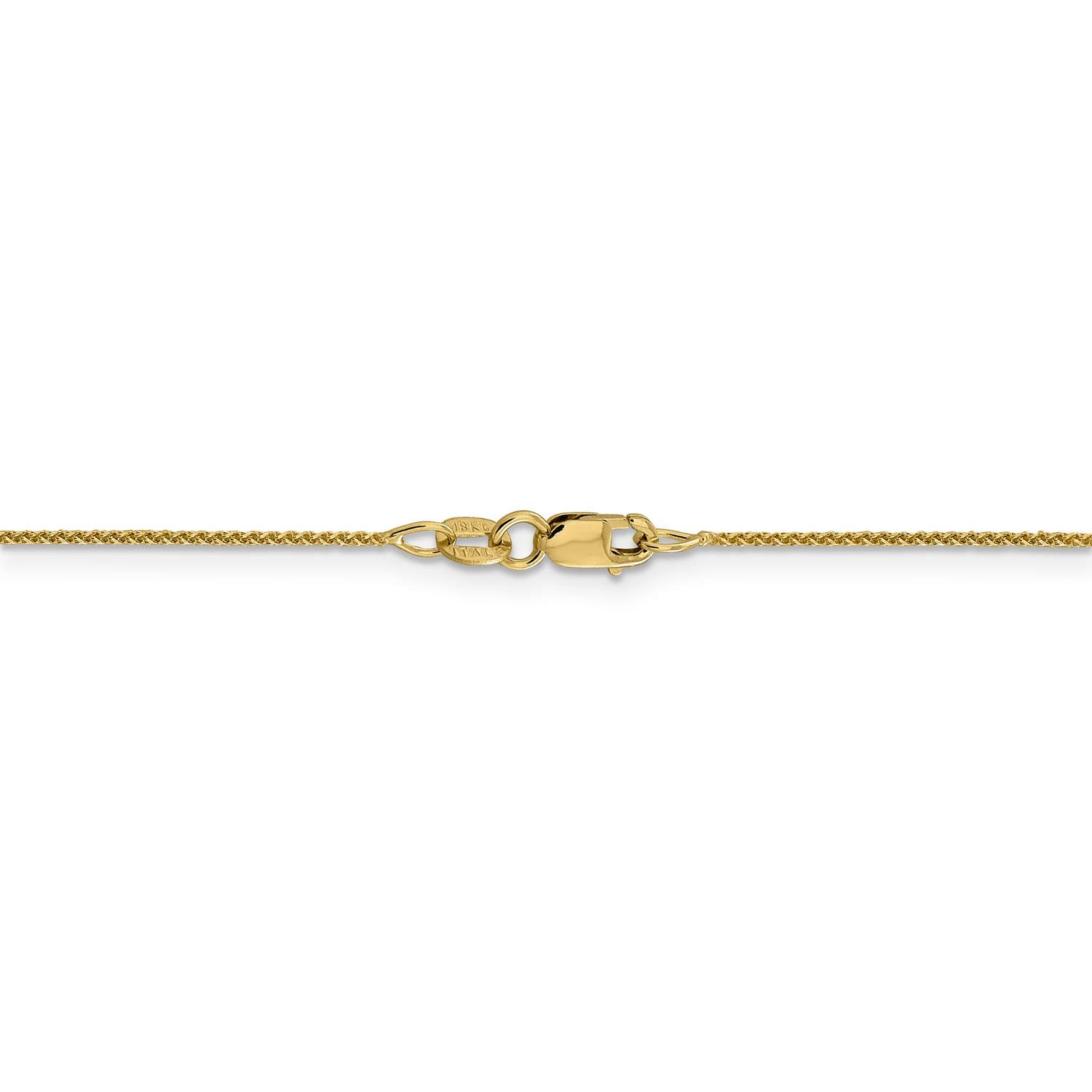 18K Yellow Gold Spiga Wheat Chain Necklace for Women - Elegant Layered Jewelry for Everyday Wear, Gifts & Special Occasions
