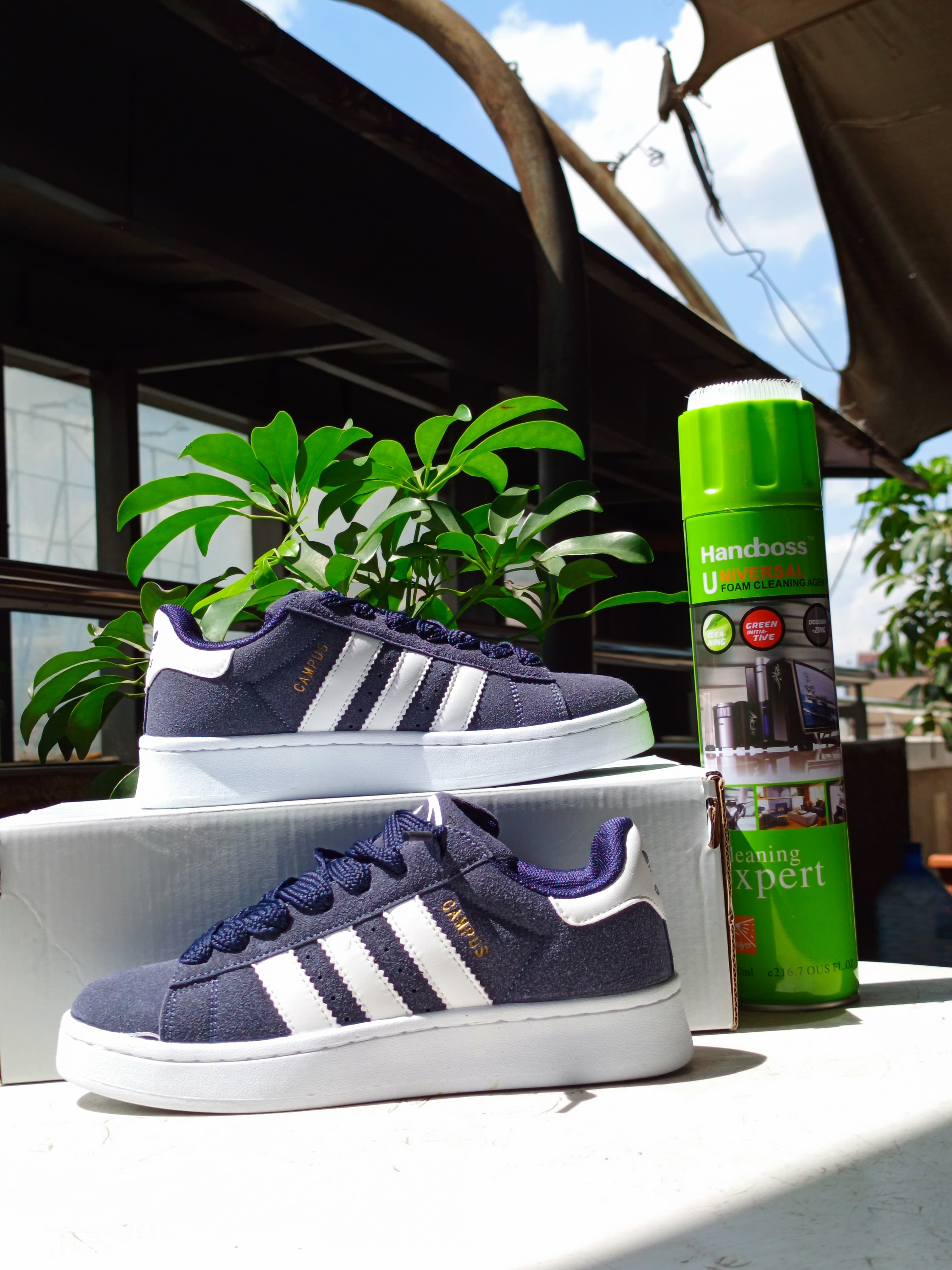 Adidas Campus Sneakers - Navy Blue & White Men's/Women's Casual Shoes for Walking, Running & Street Style Fashion