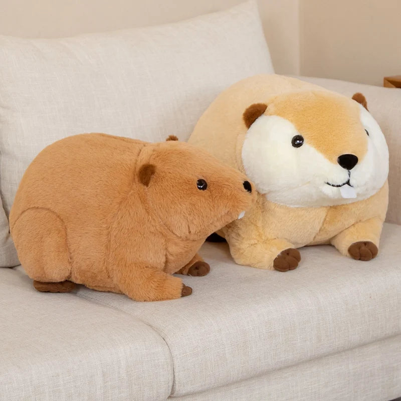45cm/60cm Cute Beaver Rat Plush Toy - Kawaii Cartoon Animal Stuffed Doll for Kids, Boys & Baby - Perfect Birthday & Christmas Gift for Children's Playtime, Nursery Decor & Cuddling Companion