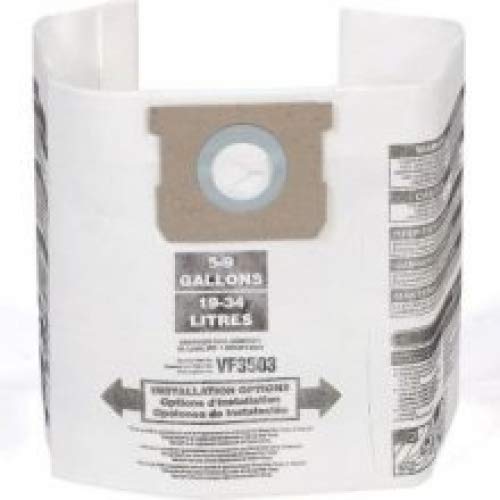 Ridgid VF3503 Dust Bags - 5 Pack Heavy Duty Vacuum Dust Collector Bags for Ridgid Shop Vacs - Perfect for Woodworking, Construction, and DIY Cleaning Projects
