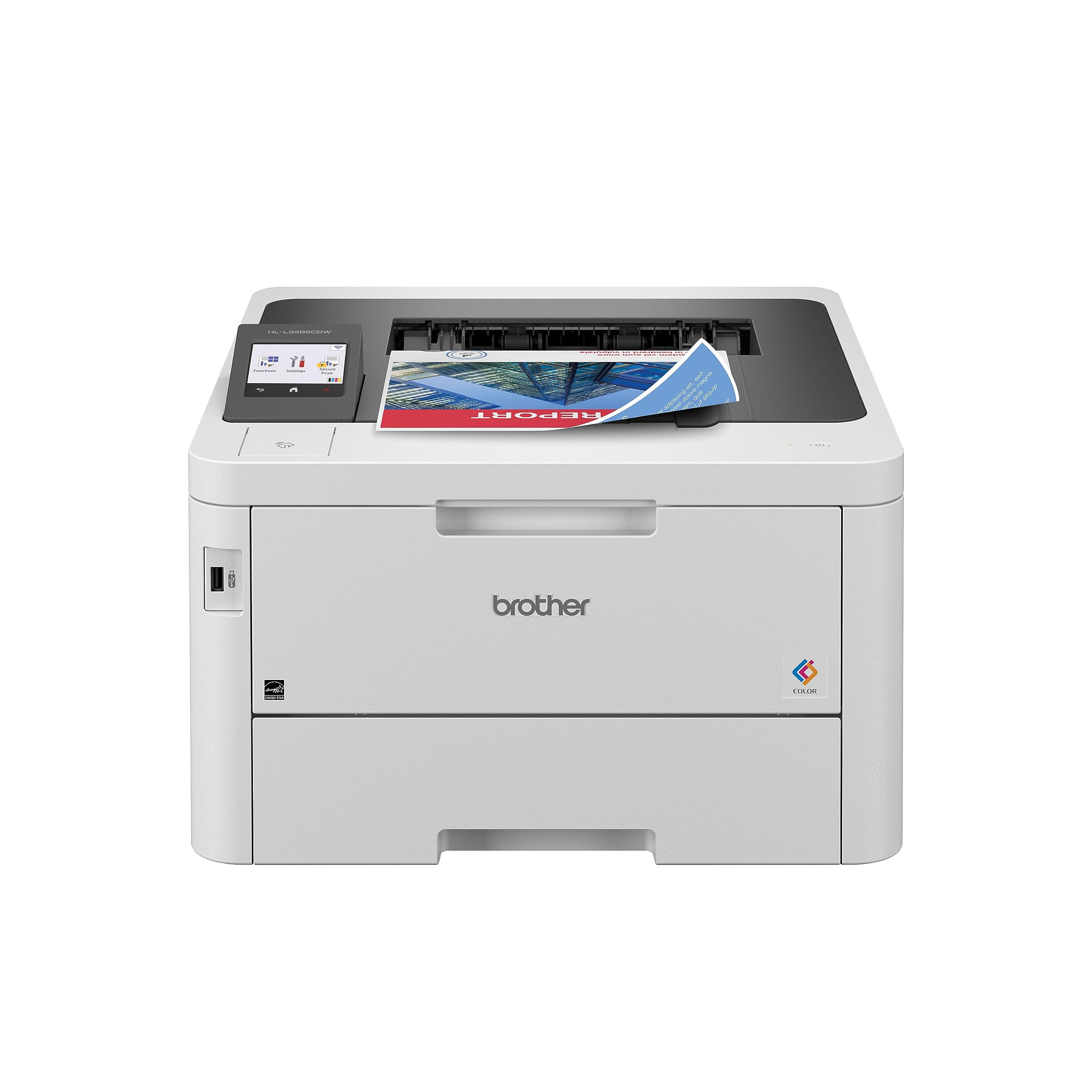 Brother HL-L3295CDW Wireless Color Laser Printer with Duplex Printing, NFC, Mobile & Ethernet Connectivity - Includes 4-Month Refresh Subscription & Amazon Dash Replenishment - Ideal for Home Office, Small Business & Remote Work Printing Needs