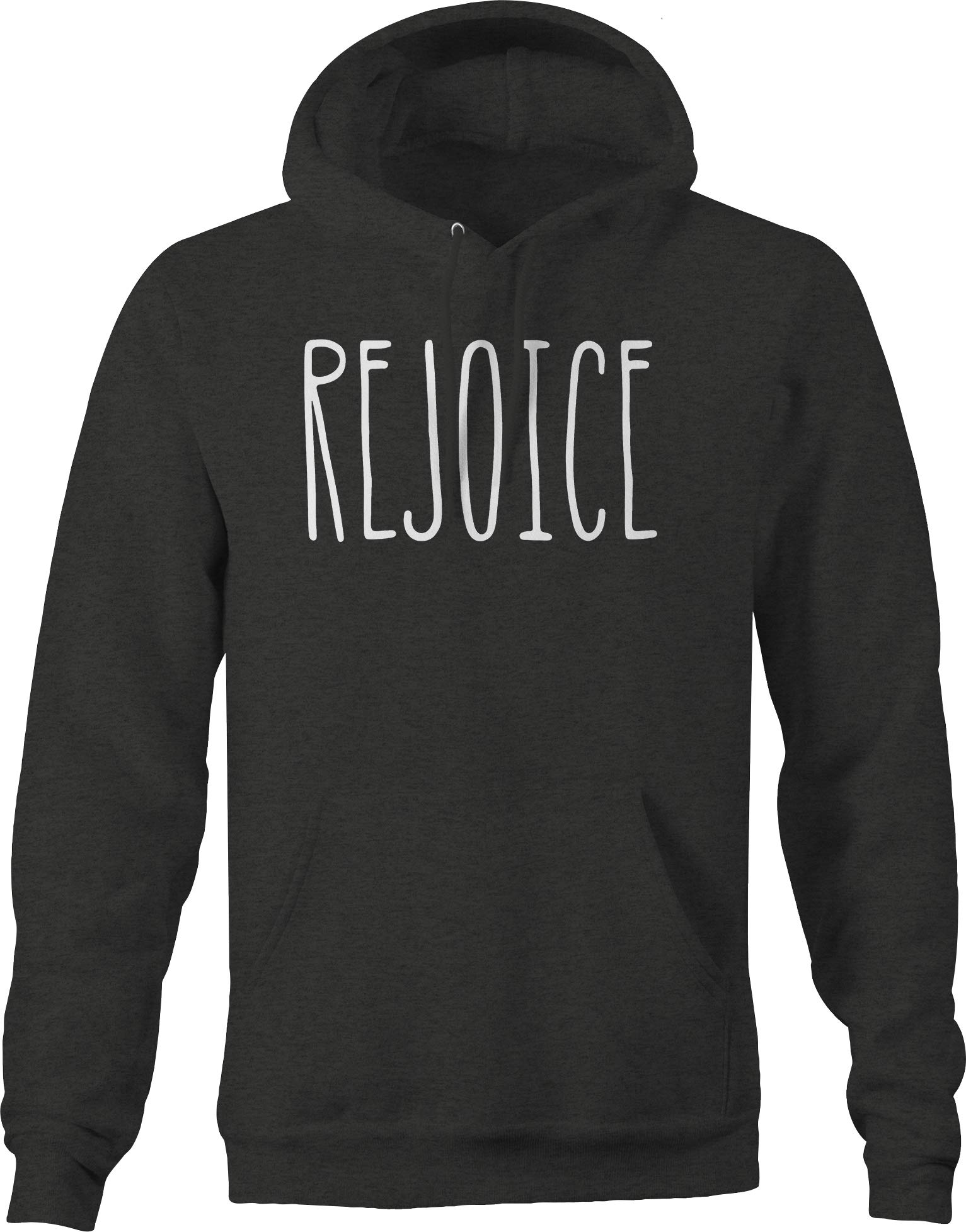 Rejoice Tall Men's Hoodie - Come Together Love Joy Delight Pullover Sweatshirt (Dark Grey) | Comfortable Casual Wear for Everyday & Outdoor Activities