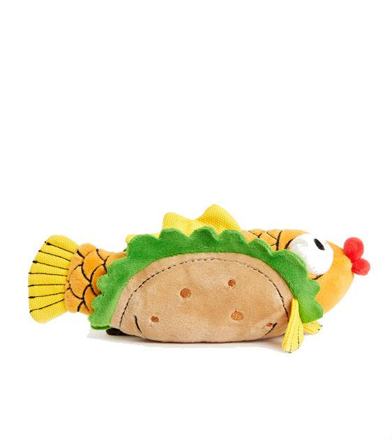 BarkShop Ernesto's Fish Taco Plush Dog Toy - Soft & Durable Chew Toy for Small & Medium Dogs - Perfect for Playtime, Training & Cuddling