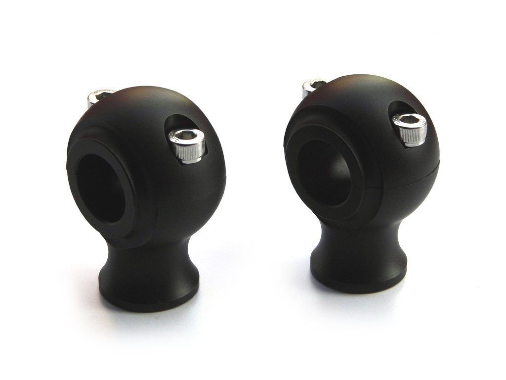 Premium Matte Black Billet Aluminum Motorcycle Handlebar Risers - 1