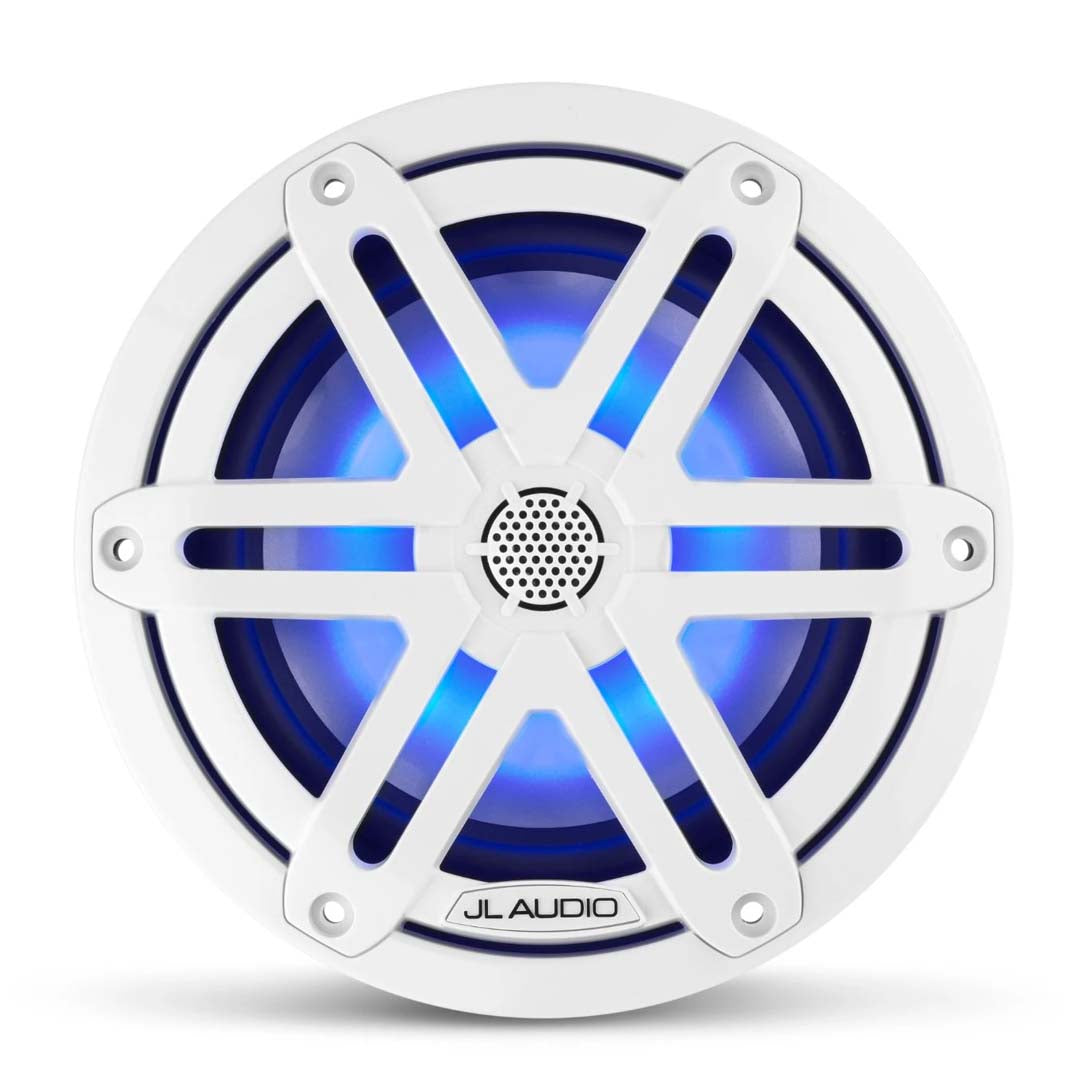 JL Audio M3 650X S Gw i - 6.5 Inch 2-Way Marine Speakers with LED in Sport Gloss White | Waterproof Boat Audio System for Boats, Yachts & Outdoor Marine Use