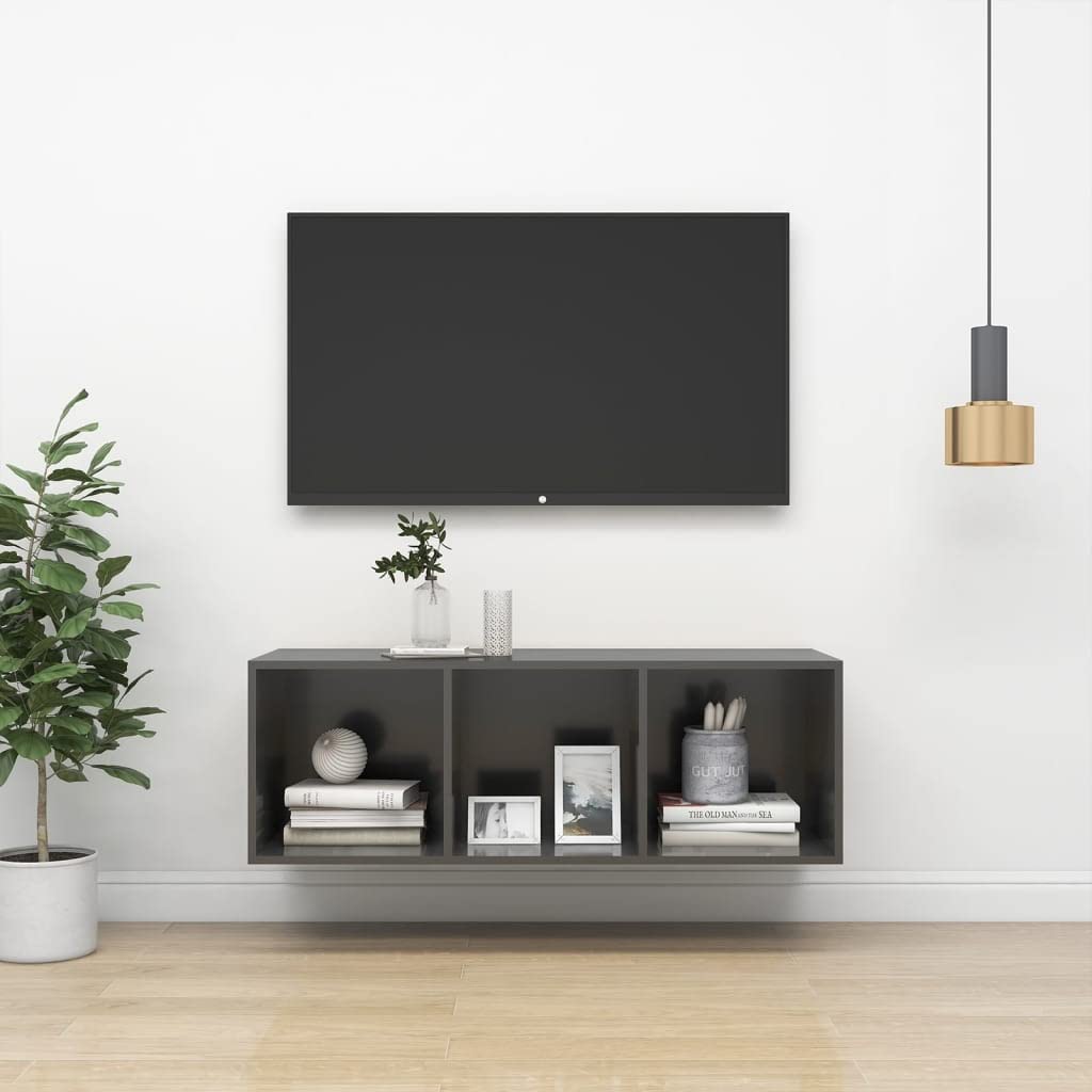 Wall Mounted TV Stand with Open Storage - 14.6