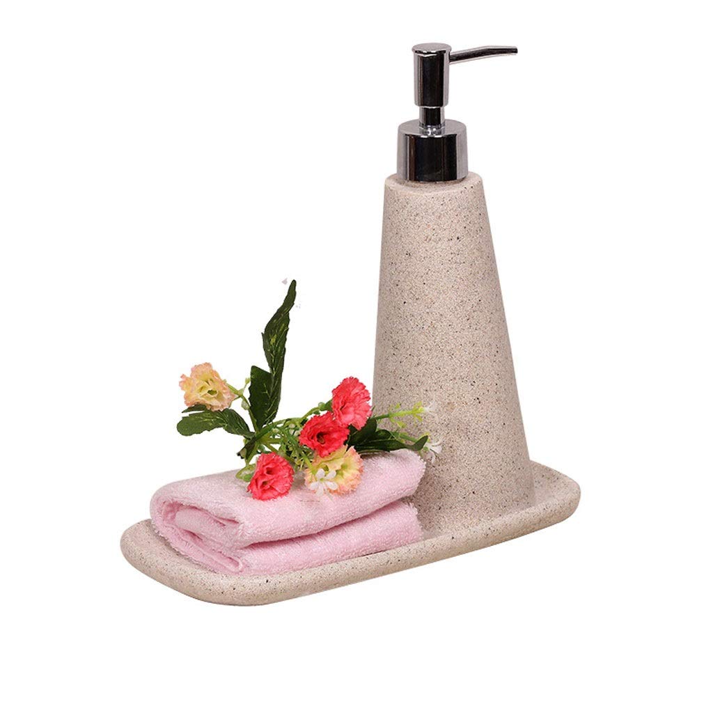 Ceramic Soap Dispenser Pump Bottle - White for Hotel & Bathroom