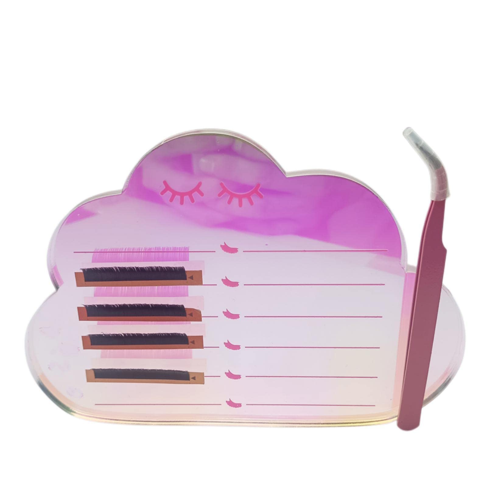Professional Acrylic Lash Tile Holder & Eyelash Extension Storage Palette - Cloud-Shaped Design with Suction Base for Tweezers | Perfect for Salon, Home Use & Makeup Artists