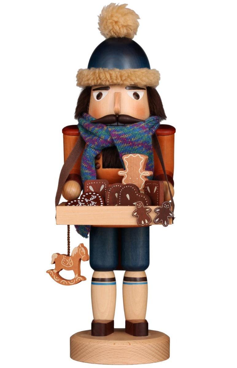 Christian Ulbricht Handcrafted Gingerbread Vendor Nutcracker - Traditional German Christmas Decor for Holiday Tree & Mantel