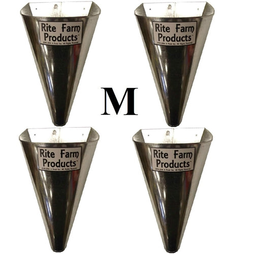 4 Pack Poultry Processing Cones - Medium Size for Chicken, Duck, and Small Birds - Humane Restraining & Killing Tool for Home Butchering and Farm Use