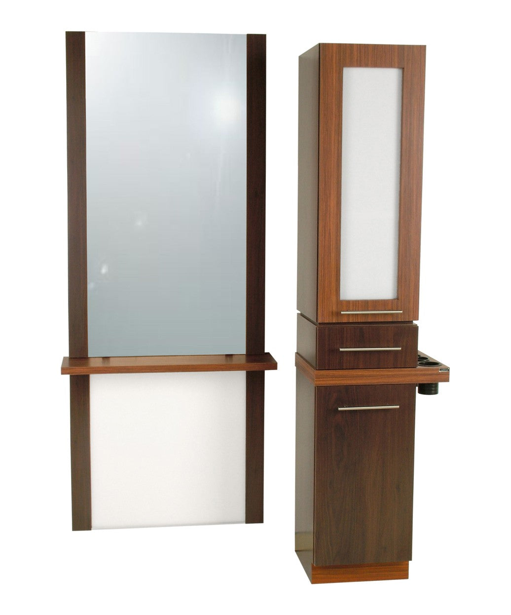 627 ALTA A Tall Styling Station with Mirror - Professional Salon Vanity for Makeup, Hair Styling & Dressing Room Organization